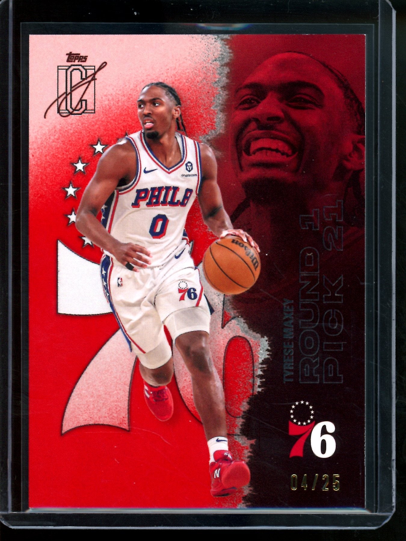 2026 Topps Signature Class Tyrese Maxey Red /25 76ers