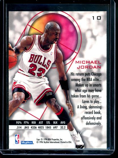 1996 Skybox E-XL Michael Jordan #10 Bulls