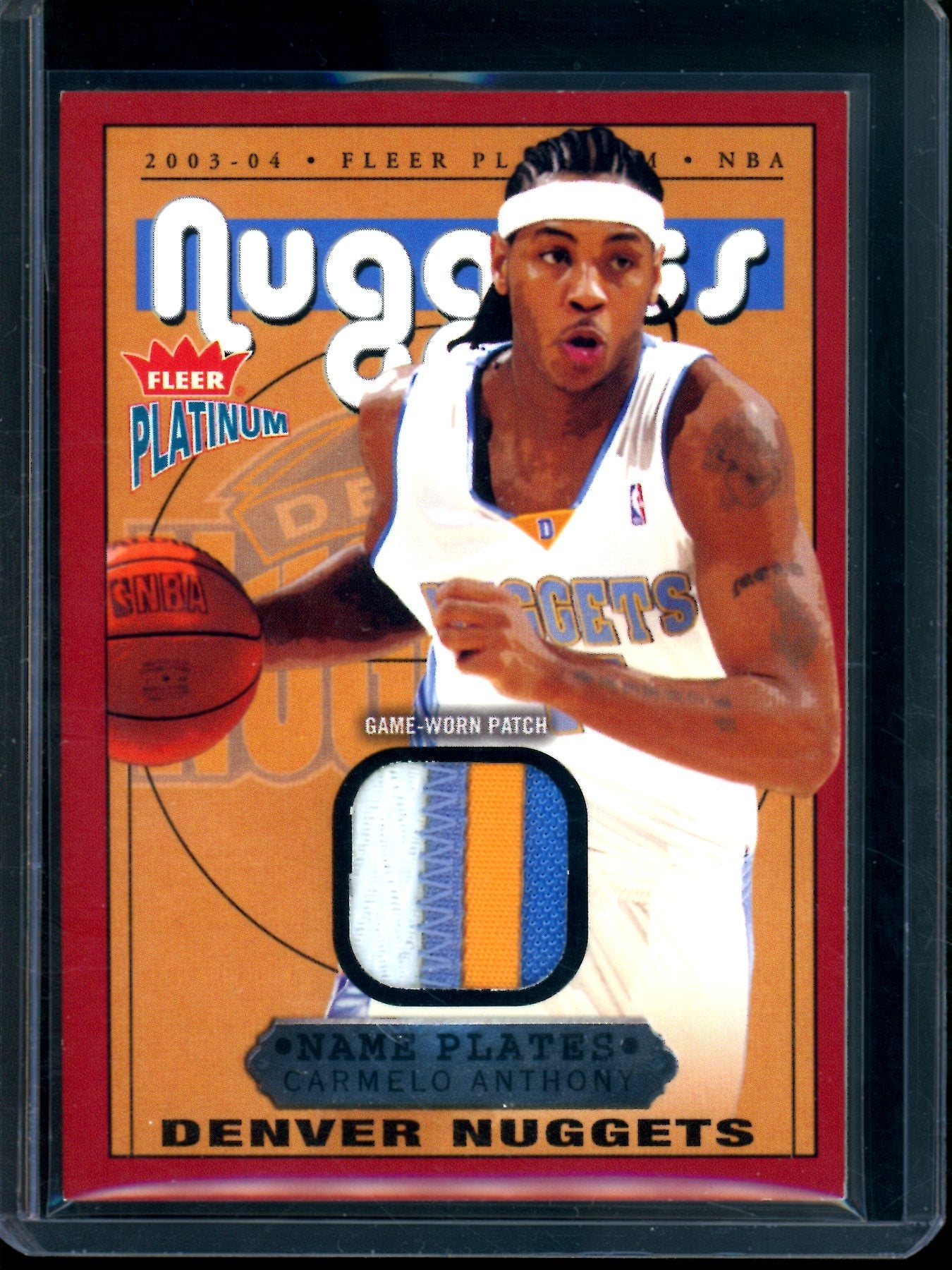 2003 Fleer Platinum Carmelo Anthony Rookie Jersey Relic /380 Nuggets