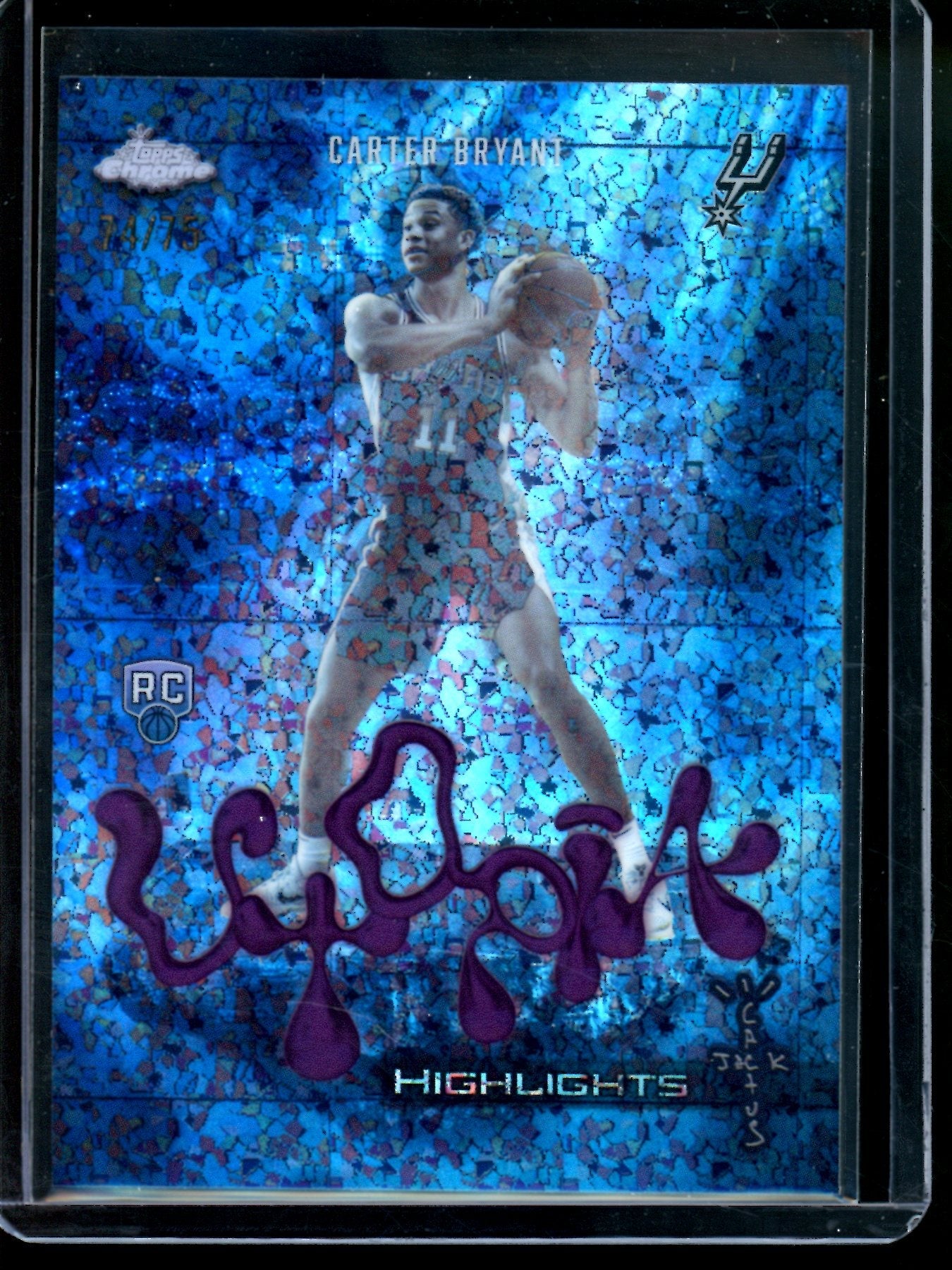 2026 Topps Cactus Jack Chrome Carter Bryant Utopia Rookie Mini Diamond /75 Spurs