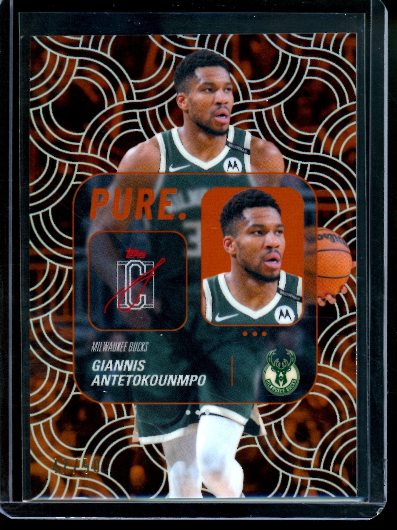 2026 Topps Signature Class Giannis Antetokounmpo Pure. Orange /50 Bucks