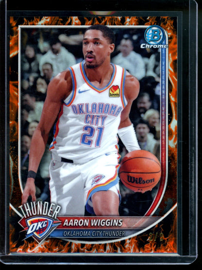 2025 Bowman Chrome Aaron Wiggins Fire Refractor /3 Thunder