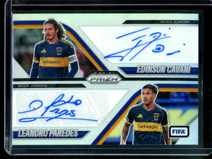2025 Panini Prizm Edinson Cavani / Leandro Paredes Silver Dual Autograph BOCA Juniors