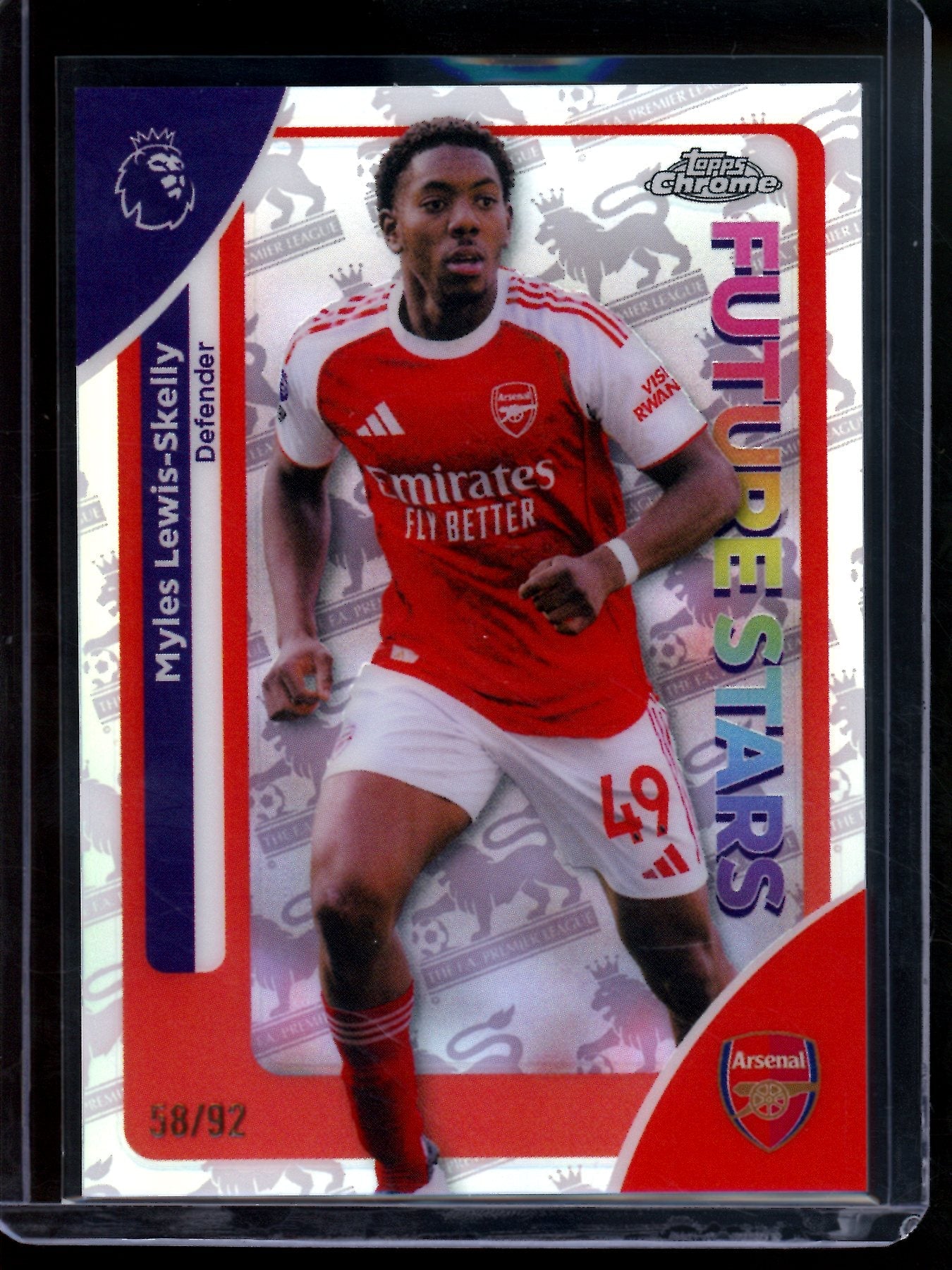 2026 Topps Chrome Myles Lewis-Skelly Future Stars Logo Refractor /92 Arsenal