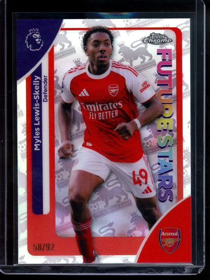 2026 Topps Chrome Myles Lewis-Skelly Future Stars Logo Refractor /92 Arsenal