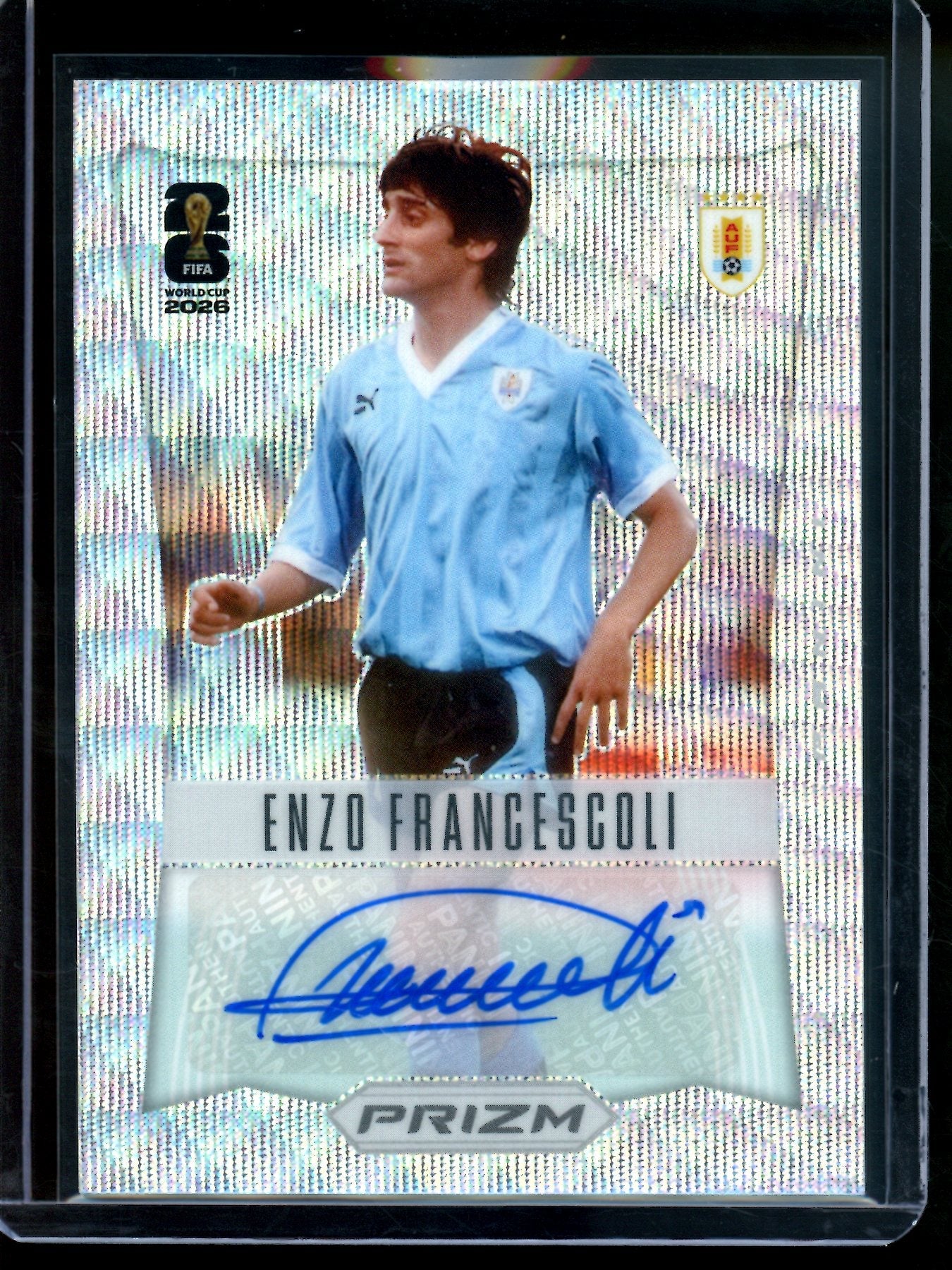 2026 Panini Prizm Enzo Francescoli Wave Refractor Autograph Uruguay