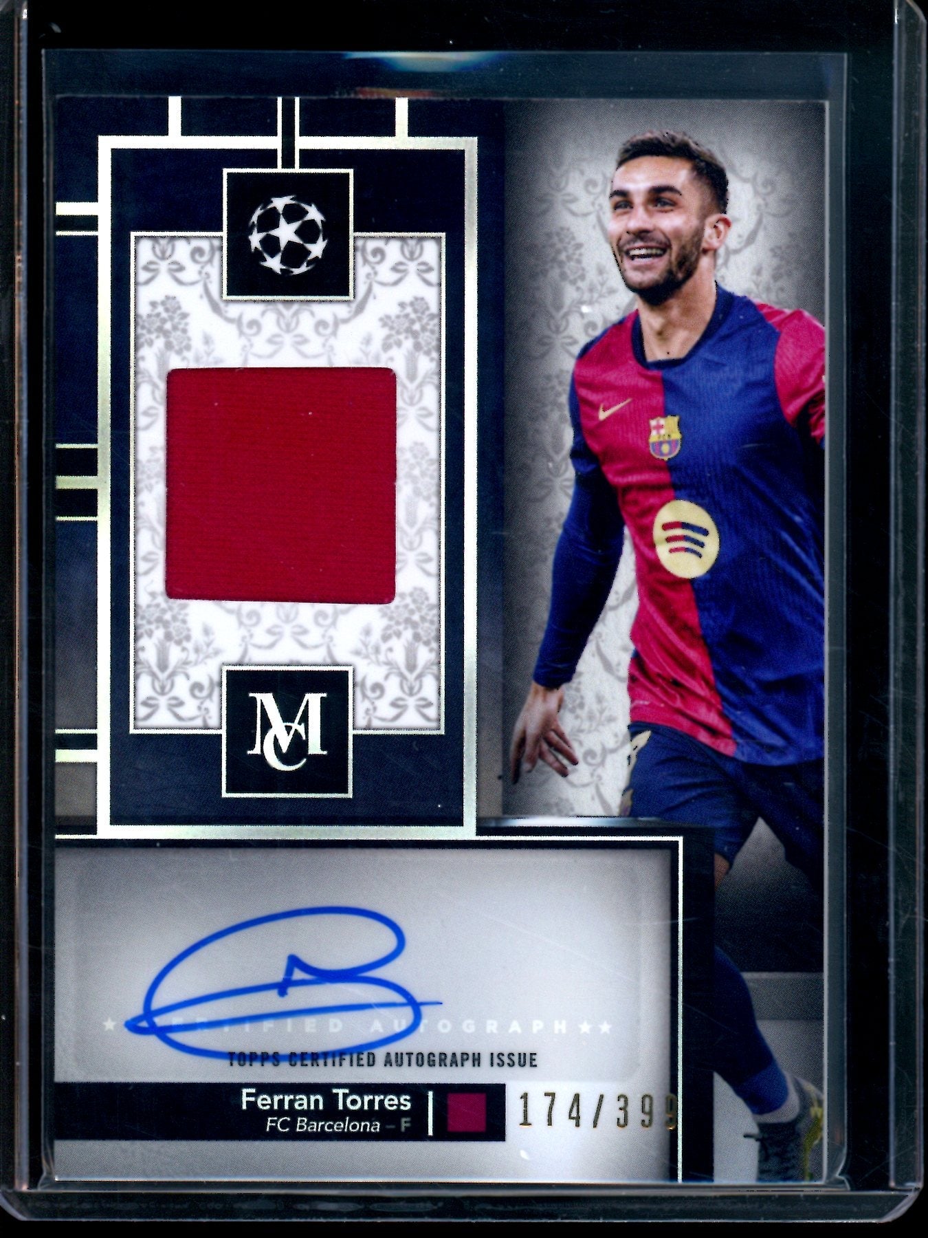2025 Topps Museum Collection Ferran Torres Patch Autograph /399 Barcelona