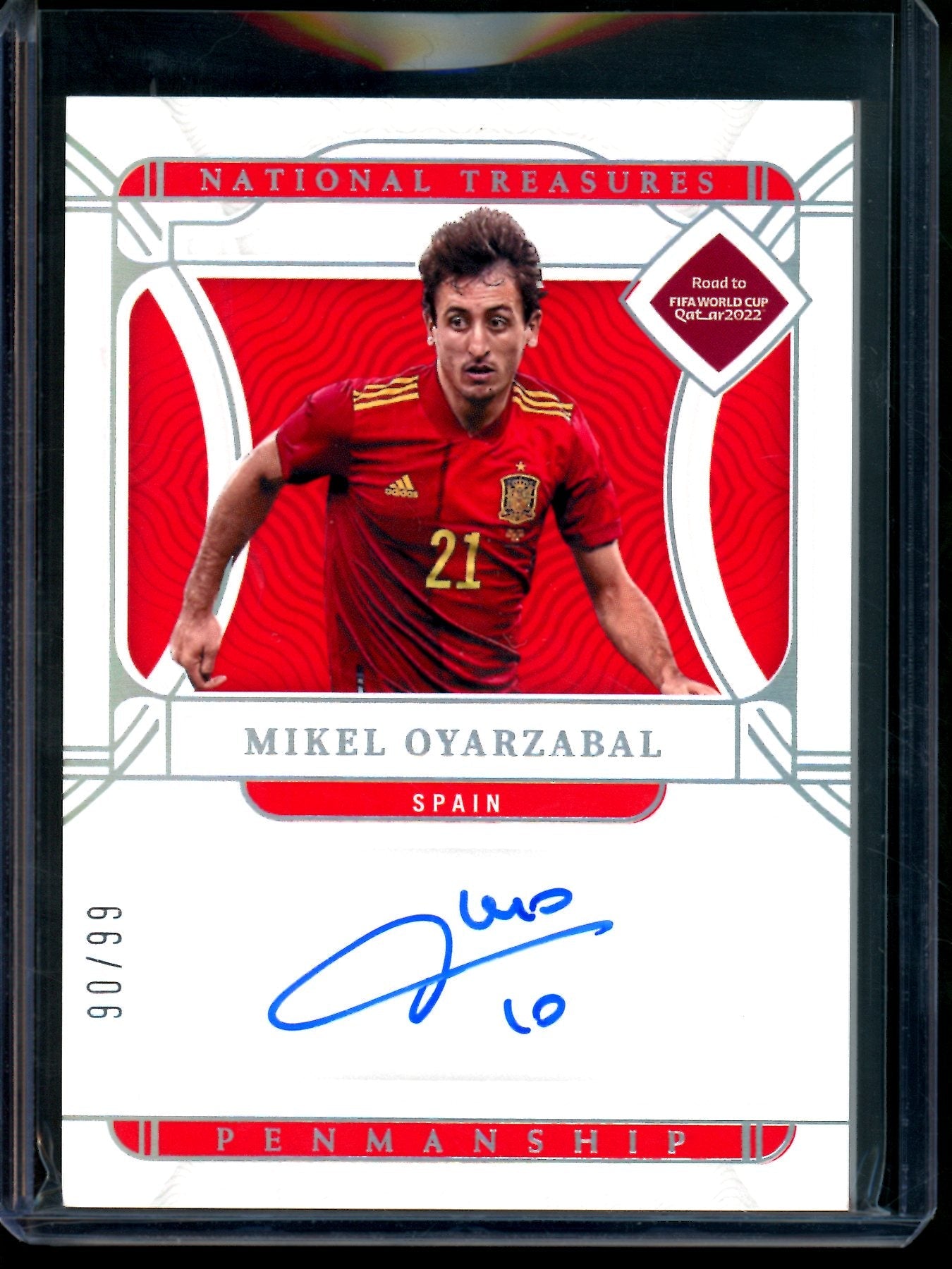 2022 Panini National Treasures Mikel Oyarzabal Penmanship Autograph /99 Spain