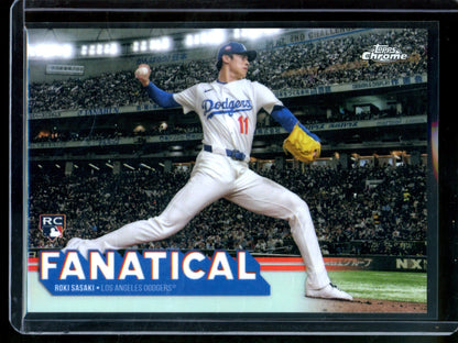 2025 Topps Chrome Roki Sasaki Fanatical SP Rookie Dodgers