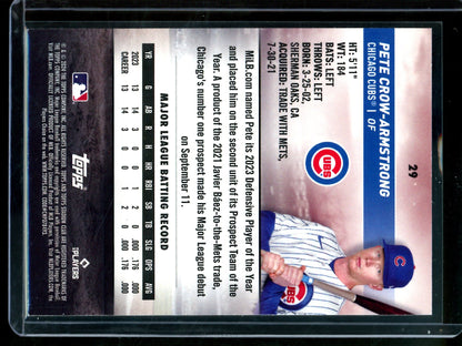2024 Topps Stadium Club Pete Crow-Armstrong Rookie Image Variation SP Cubs