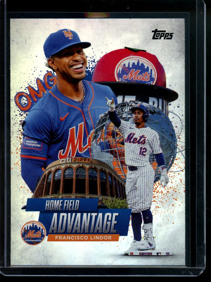 2025 Topps Flagship Francisco Lindor Home Field Advantage SP Mets