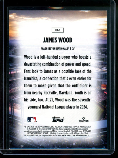 2025 Topps Flagship James Wood Rookie Home Field Advantage SP Nationals