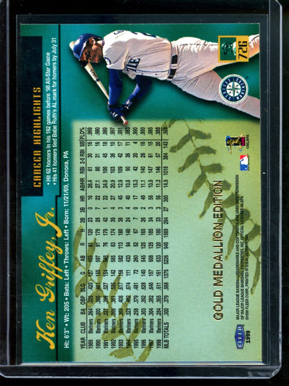 1999 Fleer Ultra Ken Griffey Jr Gold Medallion SP Mariners