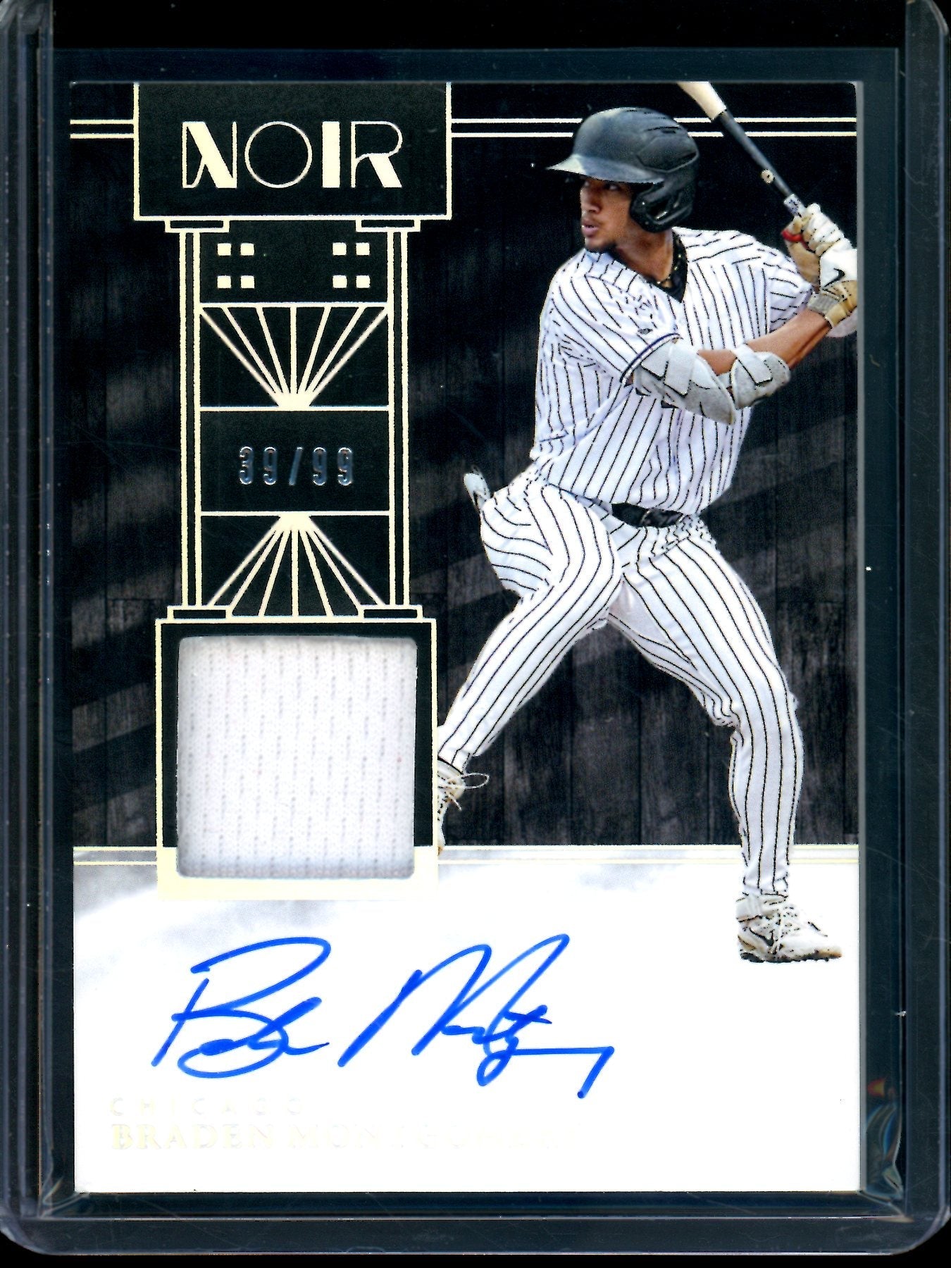 2026 Panini Noir Braden Montgomery Patch Autograph /99 White Sox