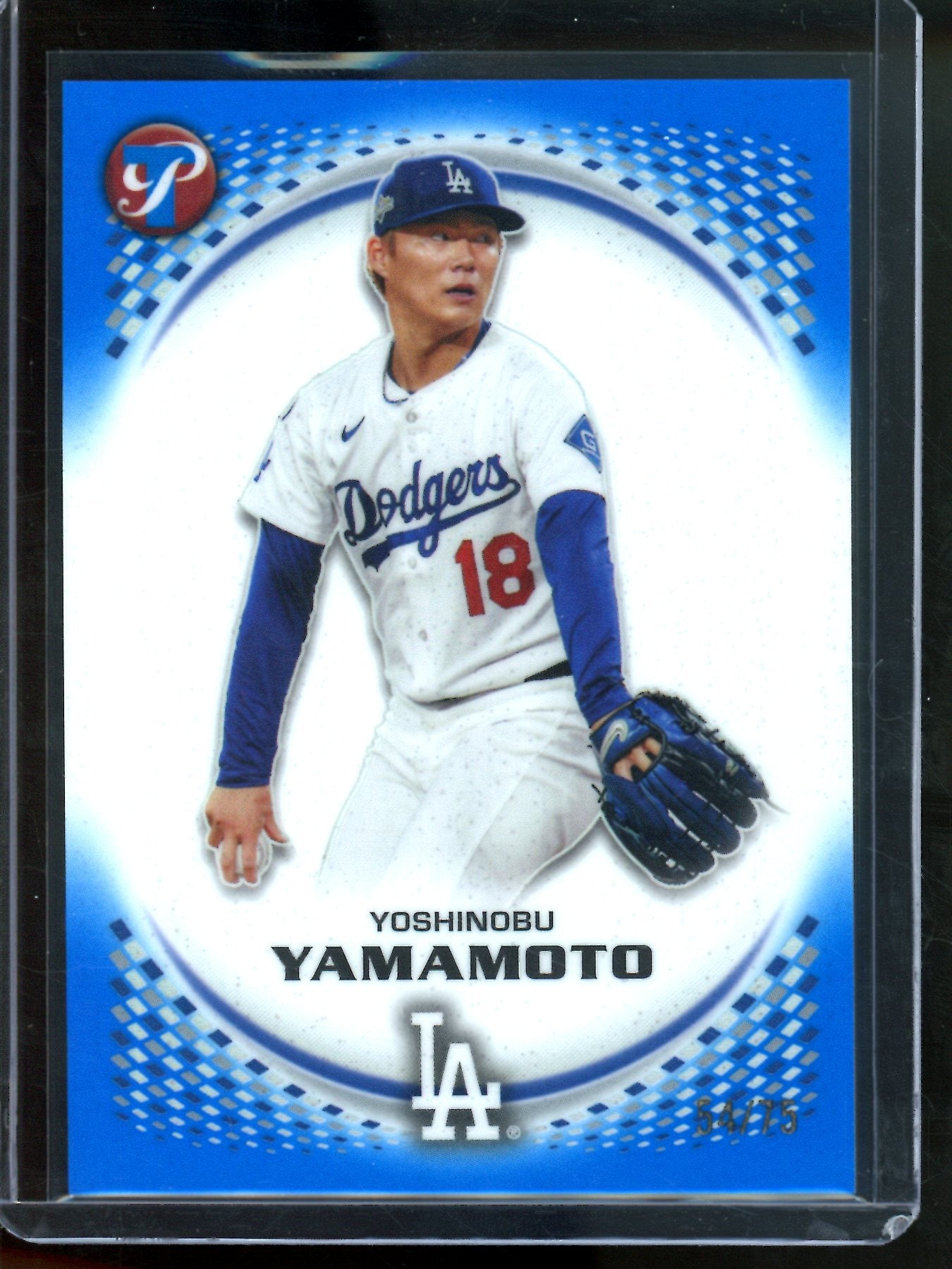 2026 Topps Pristine Yoshinobu Yamamoto Blue Refractor /75 Dodgers