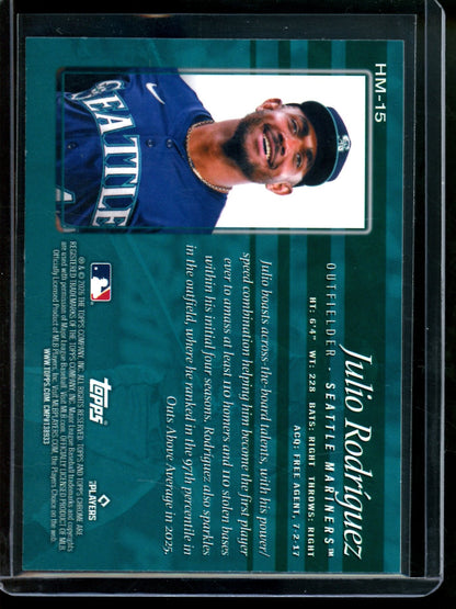 2026 Topps Chrome Julio Rodriguez Hobby Masters SP Mariners