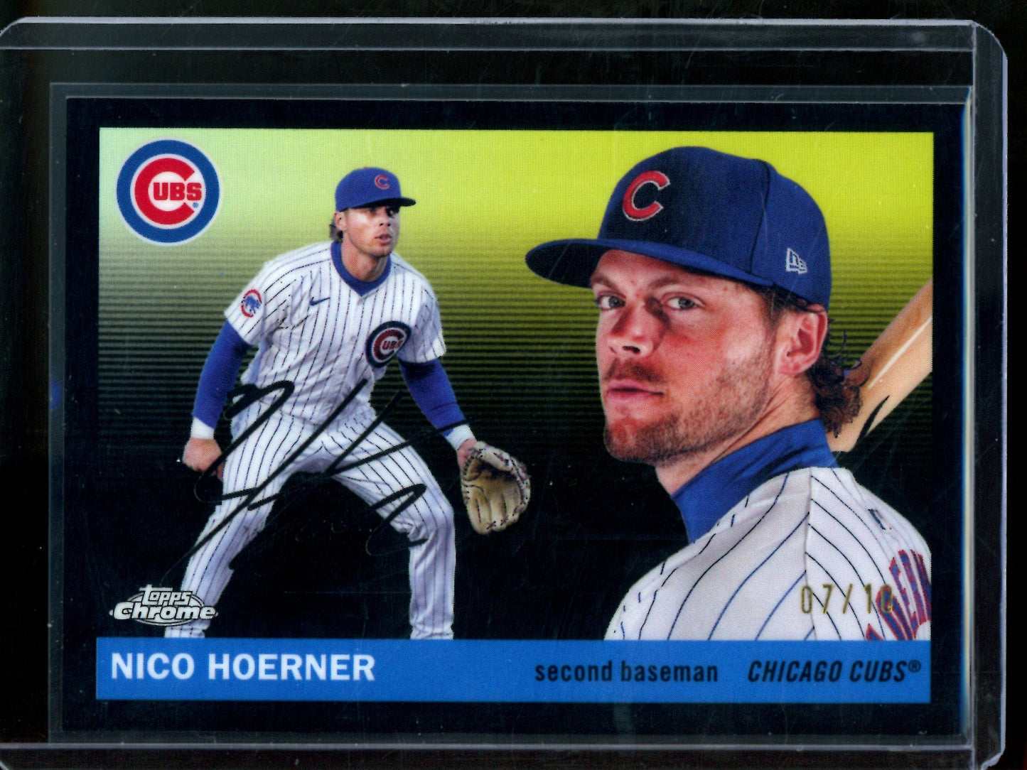 2025 Topps Platinum Nico Hoerner Black Refractor /10 Cubs