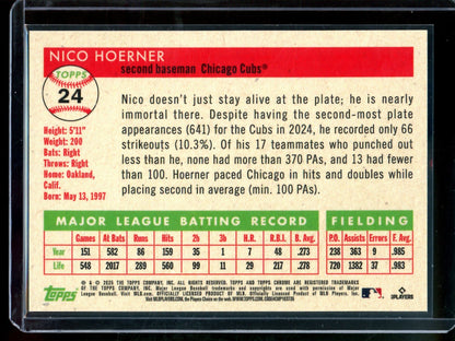 2025 Topps Platinum Nico Hoerner Black Refractor /10 Cubs