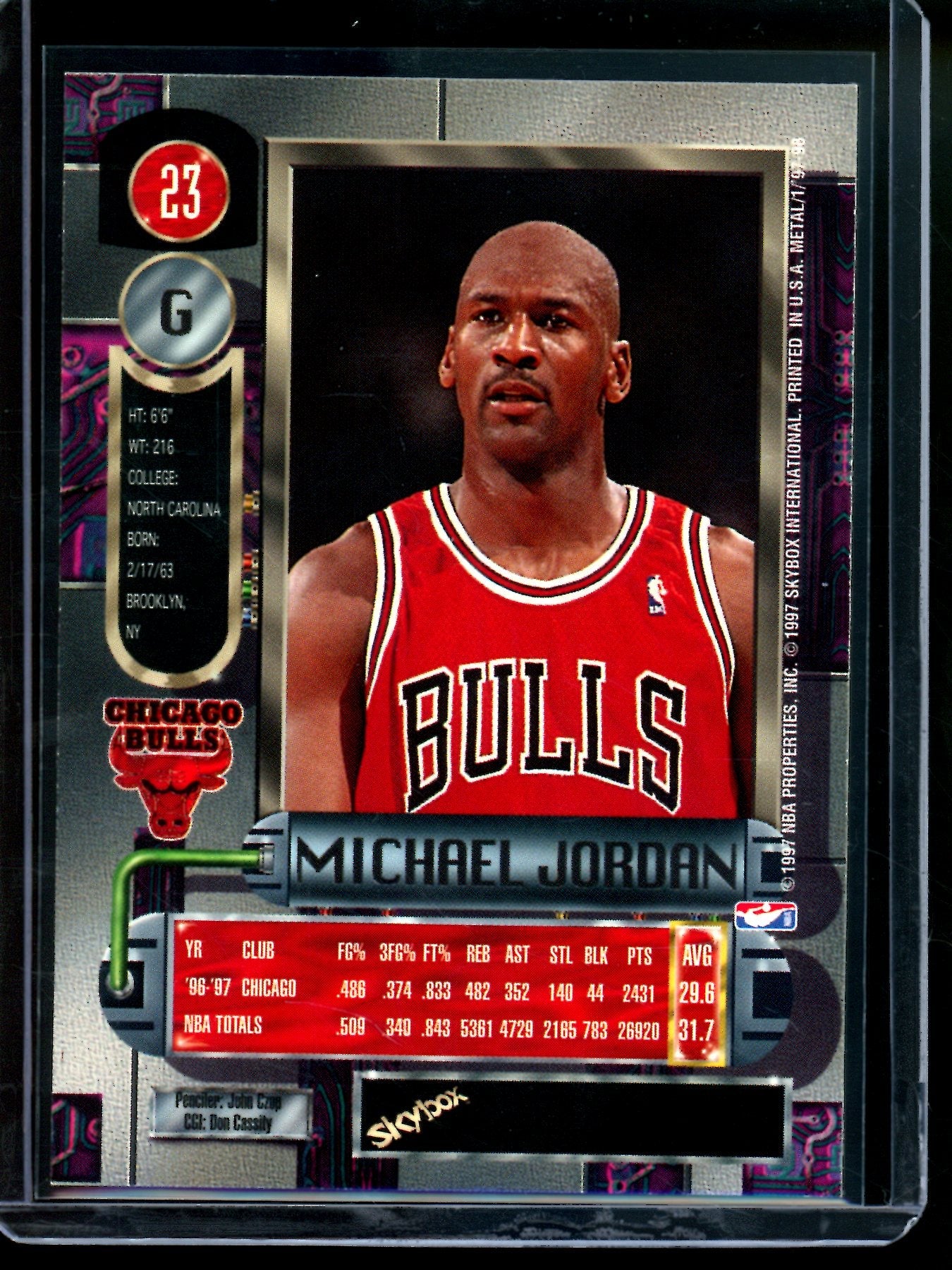 1997 Skybox Metal Michael Jordan #23 Bulls