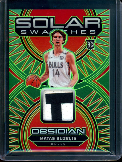 2024 Panini Obsidian Matas Buzelis Solar Swatches Rookie Relic /25 Bulls
