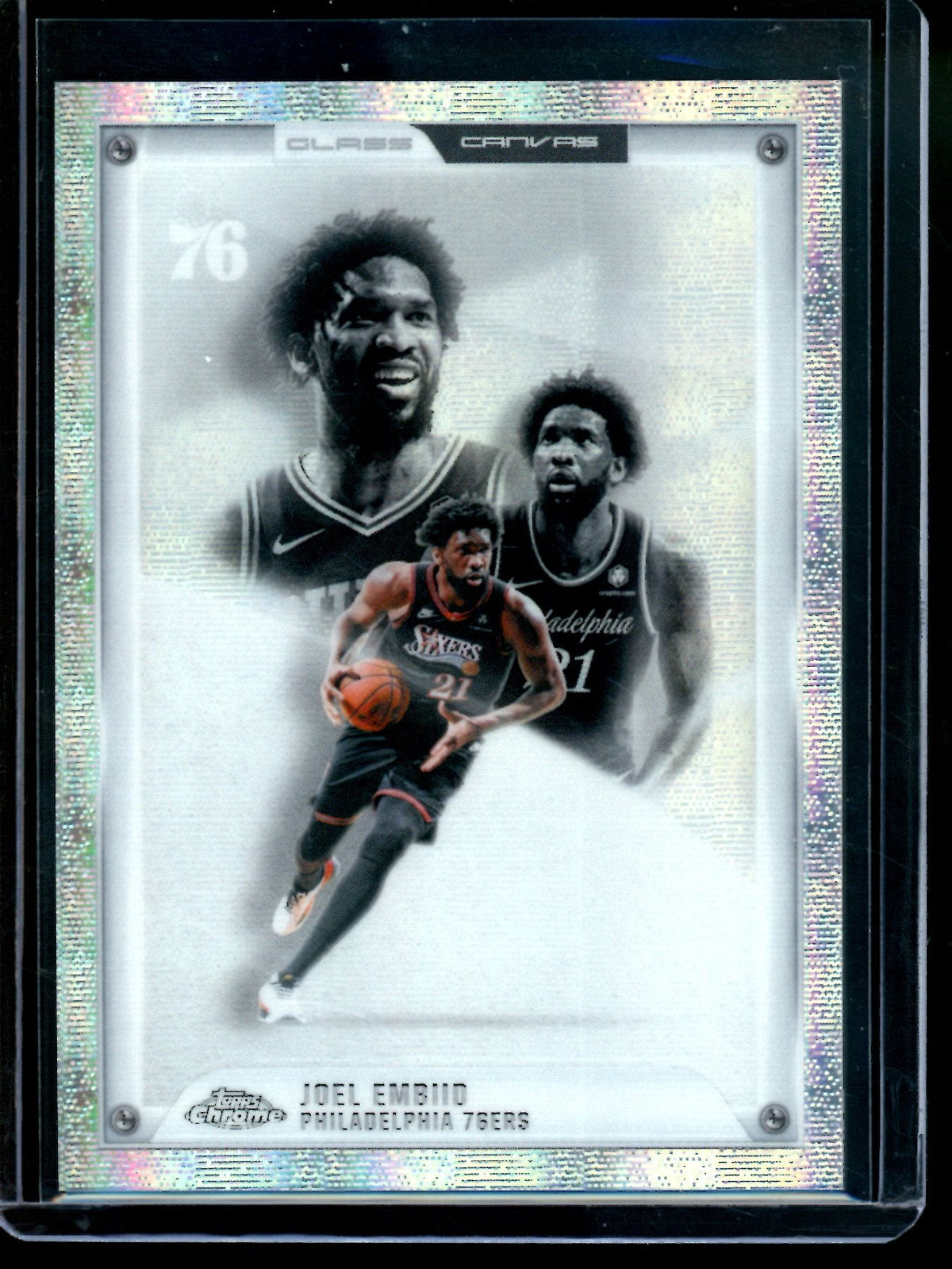 2026 Topps Chrome Joel Embiid Glass Canvas SP 76ers