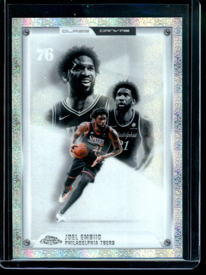 2026 Topps Chrome Joel Embiid Glass Canvas SP 76ers