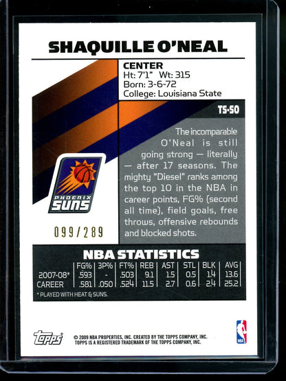 2009 Topps Signature Shaquille O'Neal /289 Suns