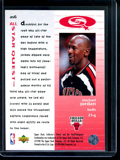 1998 Upper Deck Collectors Choice Michael Jordan All Starquest Bulls