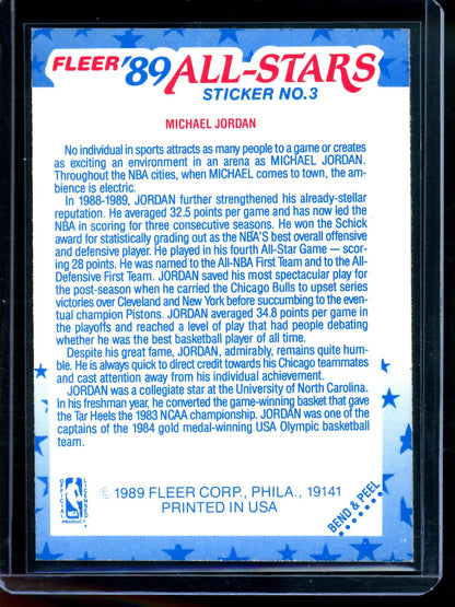 1989 Fleer Michael Jordan All-Stars #3 Bulls