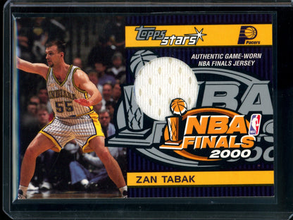 2000 Topps Zan Tabak NBA Finals 2000 Jersey Relic Pacers
