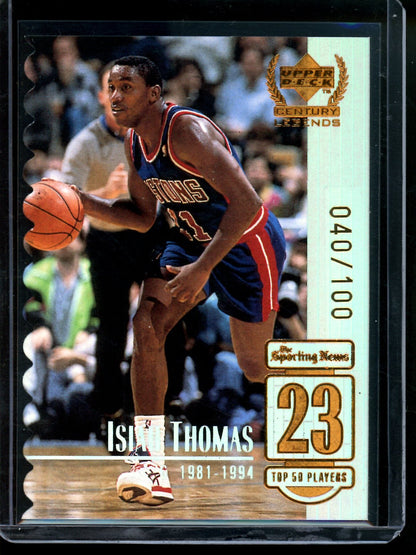 1999 Upper Deck Isiah Thomas Sporting News Century Legends /100 Pistons