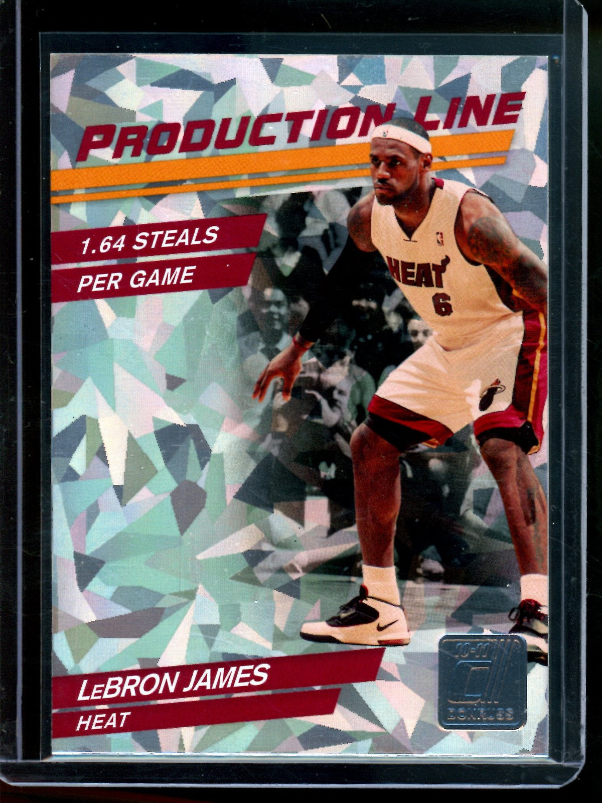 2010 Panini Donruss Lebron James Production Line Cracked Ice Heat