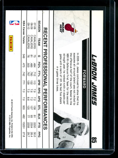 2010 Panini Donruss Lebron James Production Line Cracked Ice Heat