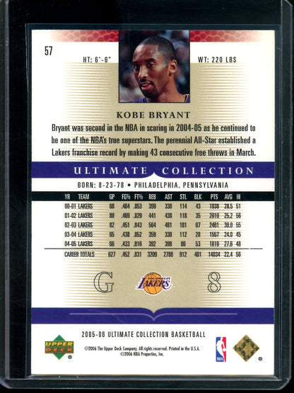 2006 Upper Deck Ultimate Collection Kobe Bryant /750 Lakers