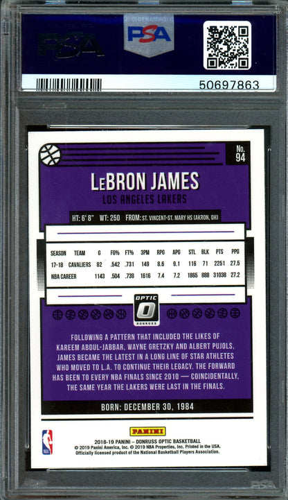 2018 Panini Optic Lebron James #94 Lakers