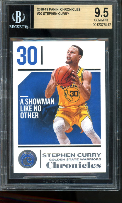 2018 Panini Chronicles Stephen Curry #90 BGS 9.5 Warriors