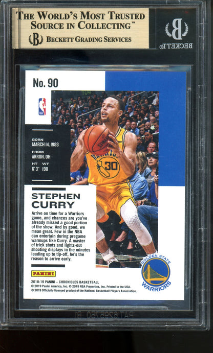 2018 Panini Chronicles Stephen Curry #90 BGS 9.5 Warriors