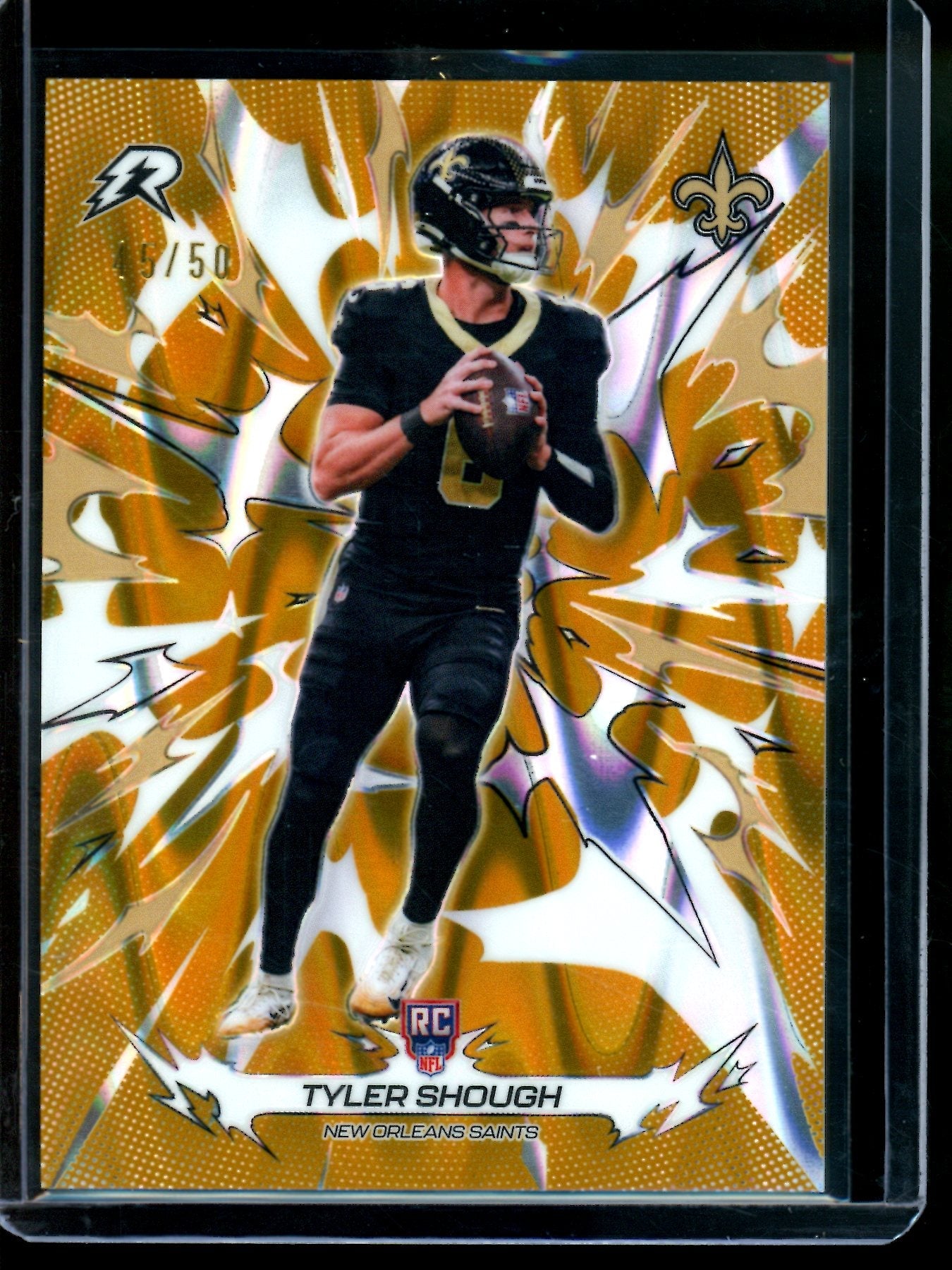 2026 Topps Resurgence Tyler Shough Gold Wave Rookie Refractor /50 Saints