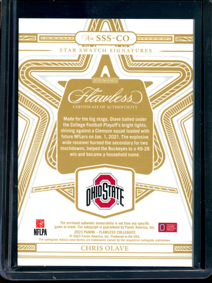 2023 Panini Flawless Chris Olave Starswatch Signatures /25 Buckeyes