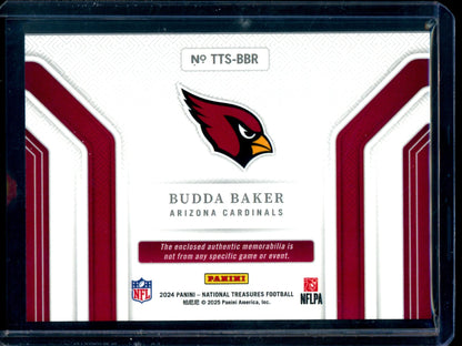 2024 Panini National Treasures Budda Baker Relic /10 Gold Cardinals