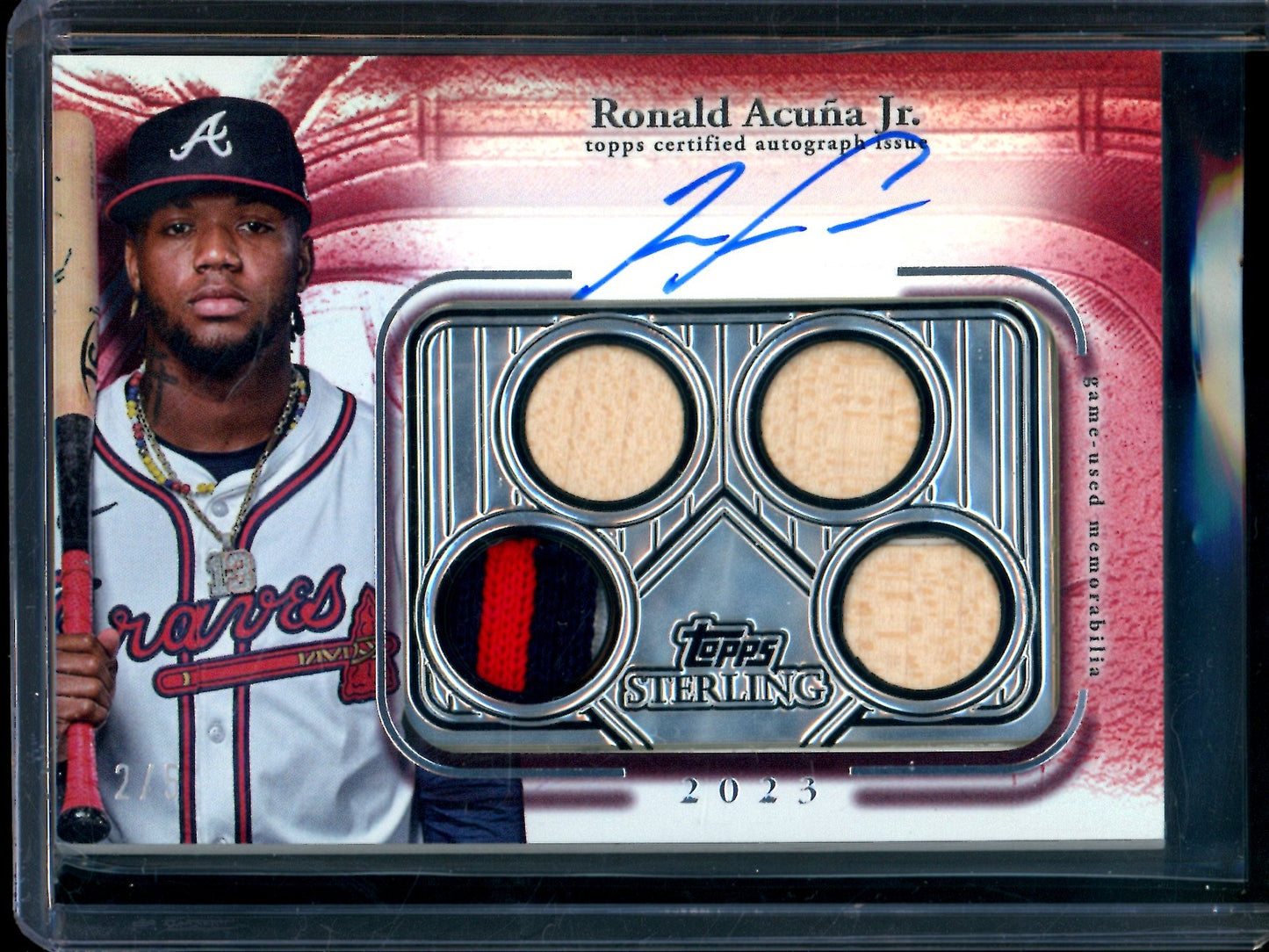 2025 Topps Sterling Ronald Acuna Jr. Quad Relic Autograph /5 Braves