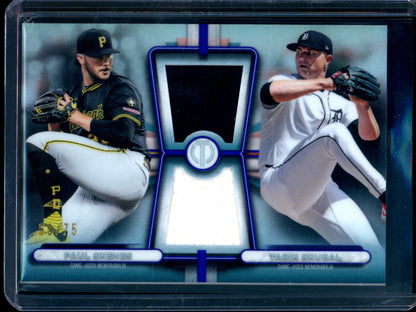 2026 Topps Tribute Paul Skenes / Tarik Skubal Tribue Dual Relic Purple /75