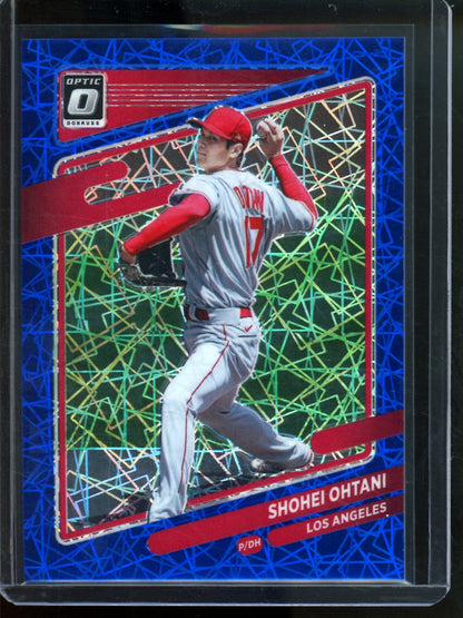 2021 Panini Optic Shohei Ohtani Blue Lazer /99 Angels / Dodgers