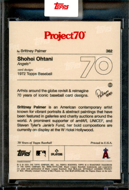 2021 Topps Project 70 Shohei Ohtani Brittney Palmer #362 Angels