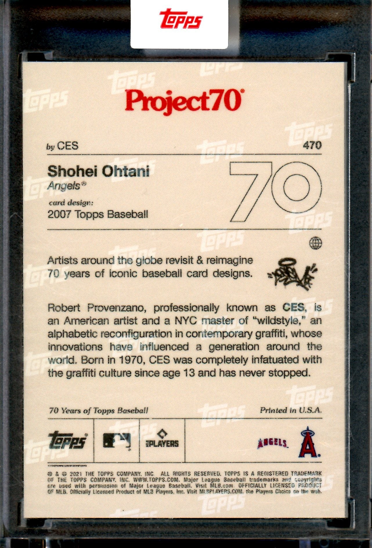 2021 Topps Project 70 Shohei Ohtani CES #470 Angels