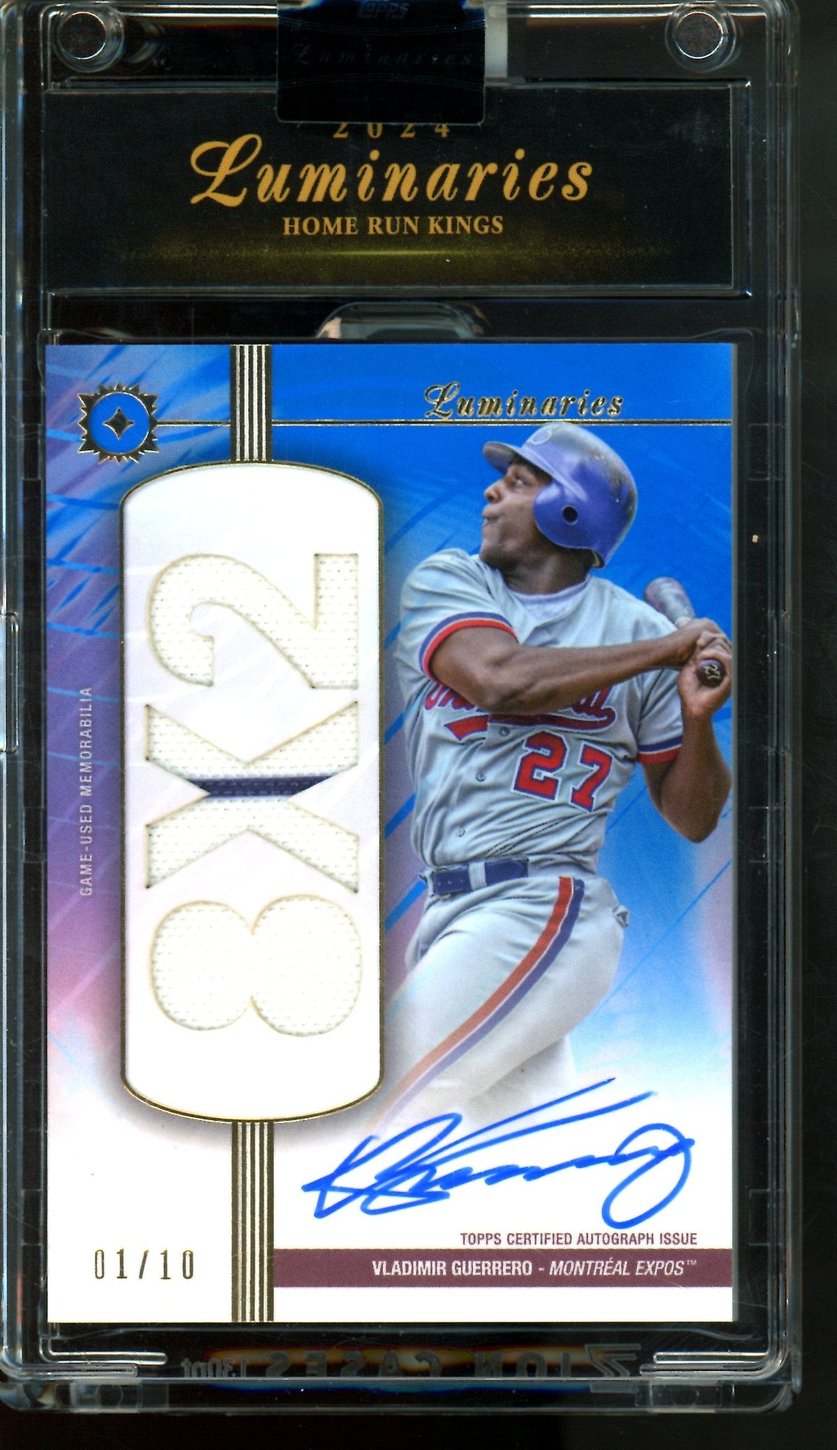 2024 Topps Luminaries Vladimir Guerrero 8x2 Blue Autograph /10 Expos