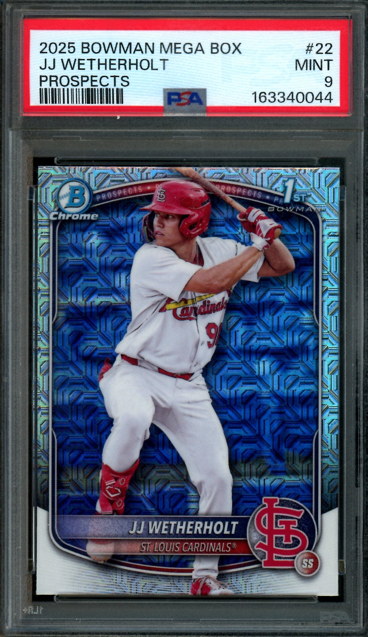 2025 Bowman Chrome JJ Wetherholt 1st Mojo PSA 9 Cardinals