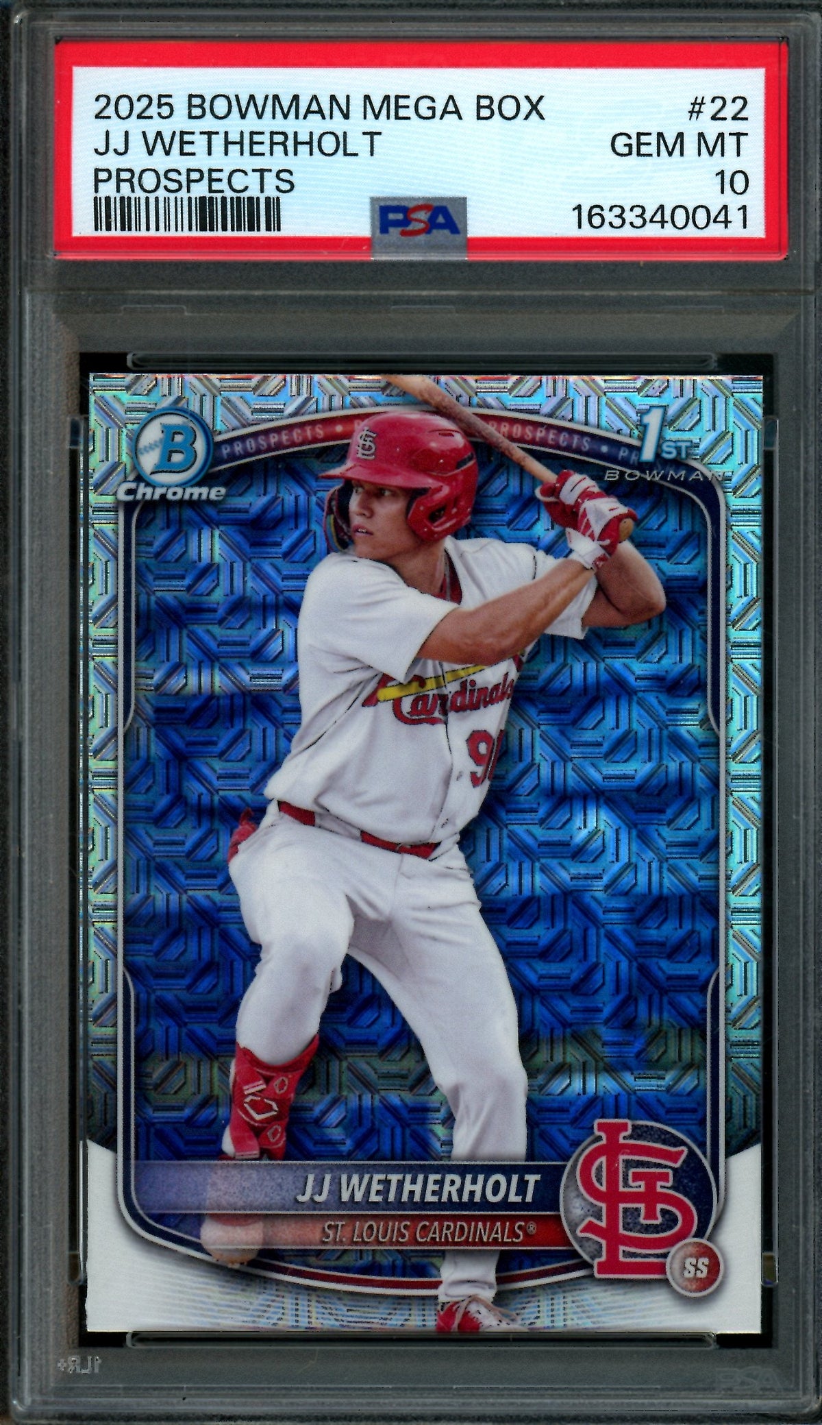 2025 Bowman Chrome JJ Wetherholt 1st Mojo PSA 10 Cardinals