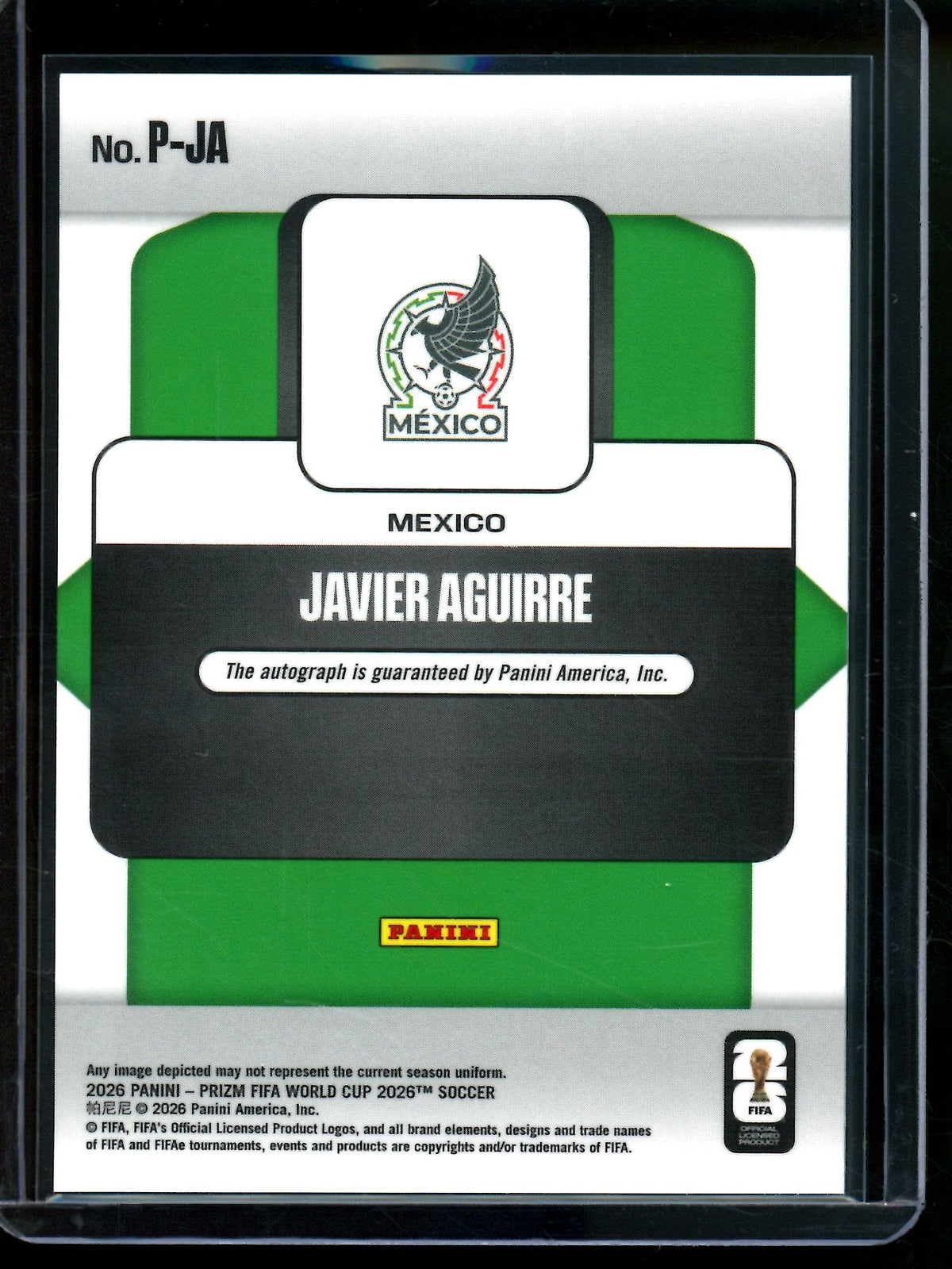 2026 Panini Prizm Javier Aguirre Penmanship Autograph Mexico - Trading Card Market