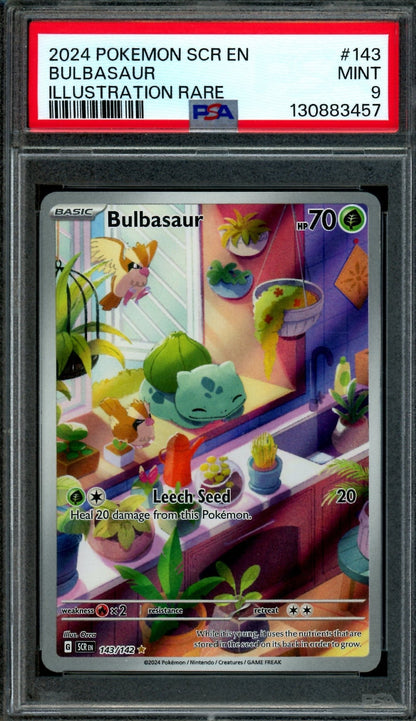 2024 Pokemon Stellar Crown Bulbsaur 143/142 PSA 9 - Trading Card Market